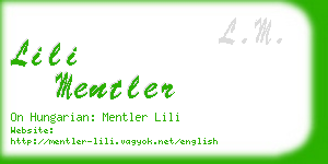 lili mentler business card